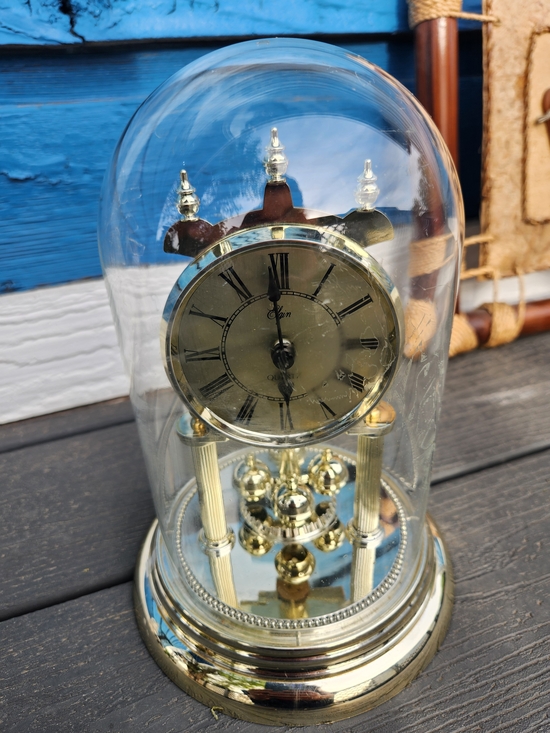 Elgin Other - Anniversary Dome Clock - Shiny Gold Table Accent